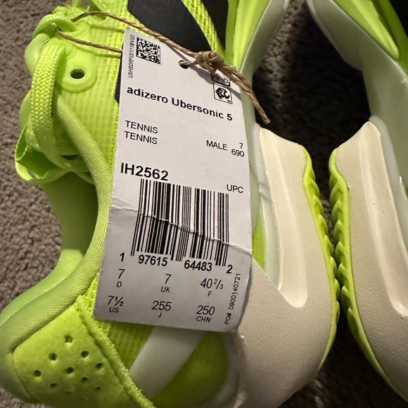 Adidas Adizero Ubersonic 5 Men's Tennis Shoes All Court Sports Shoes IH2562  7.5 - Picture 7 of 9
